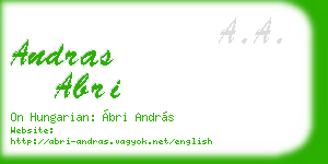 andras abri business card